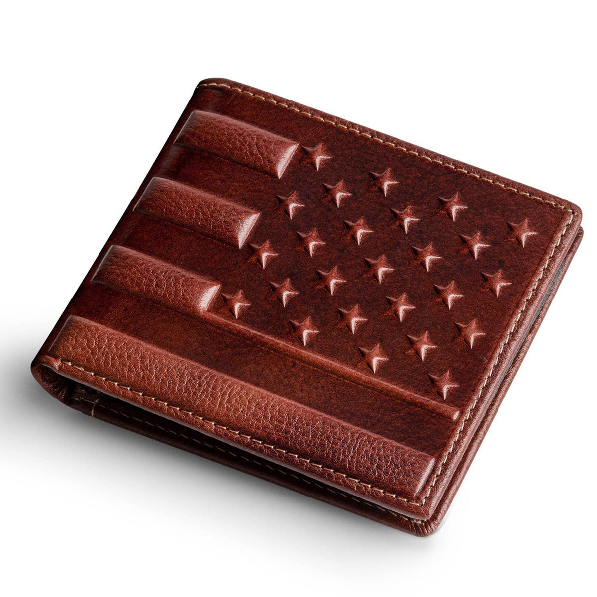Slots Swiping Creative Flag Loose-leaf Large Capacity Men's Wallet