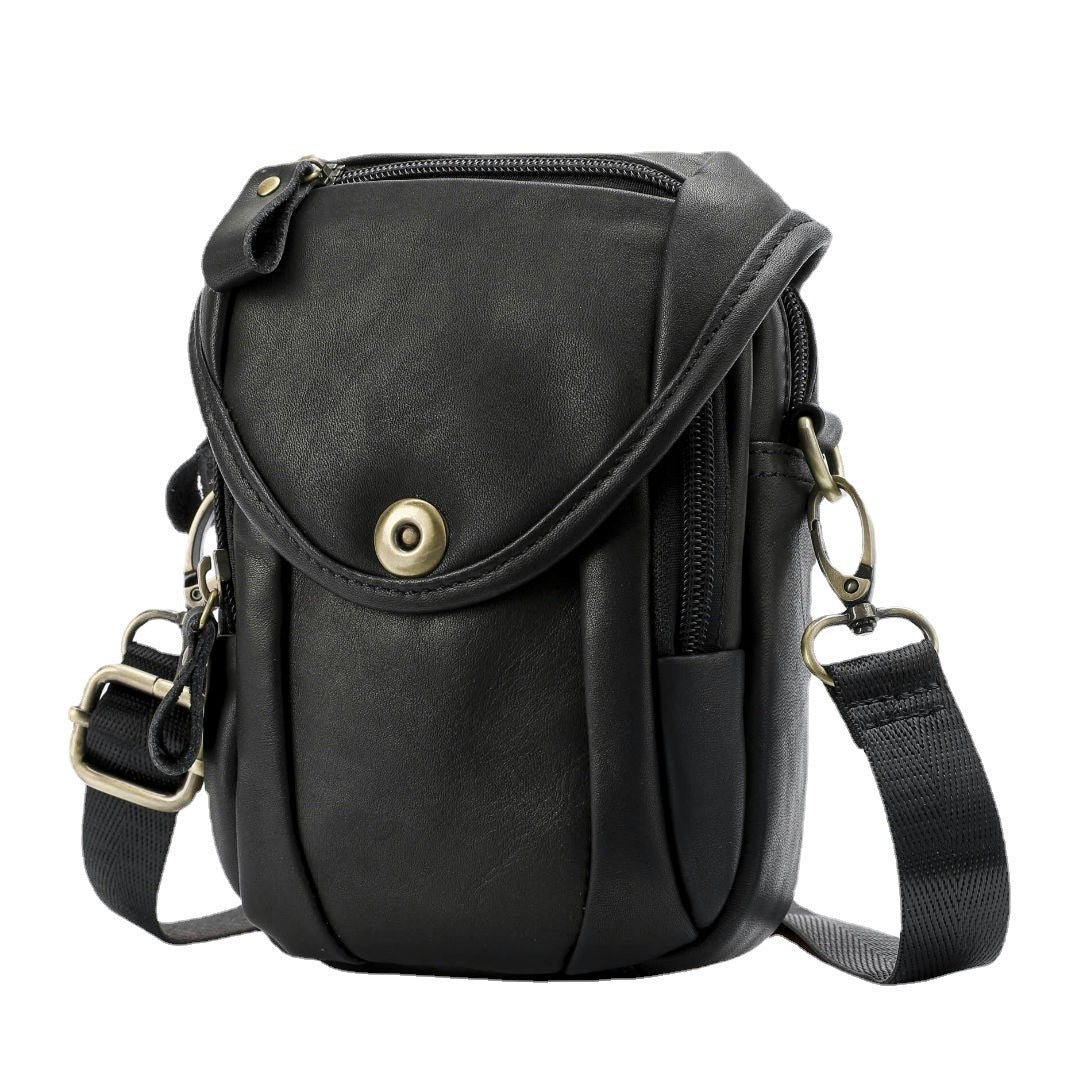 Men's First Layer Cowhide Leather Retro Soft Men's Shoulder Bags