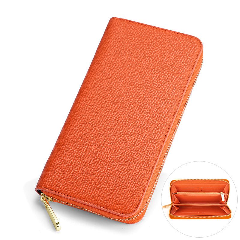 Women's & Men's Long Fortune Cloth Cross Pattern Fashion Men's Wallets