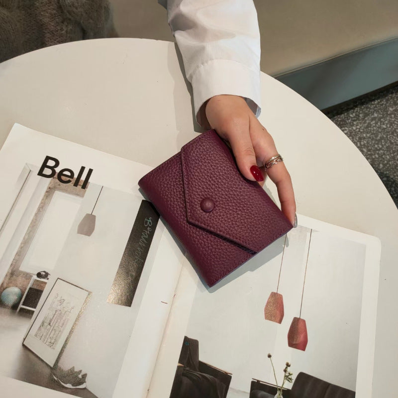 Women's Genuine Leather Short Cowhide Mini Cute Ladies Wallets