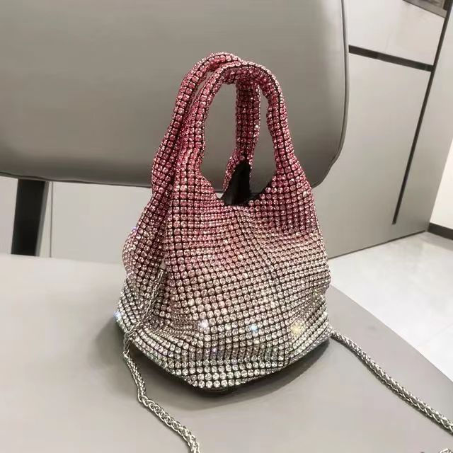 Women's Stylish Diamond Vest Shiny Chain Handbags