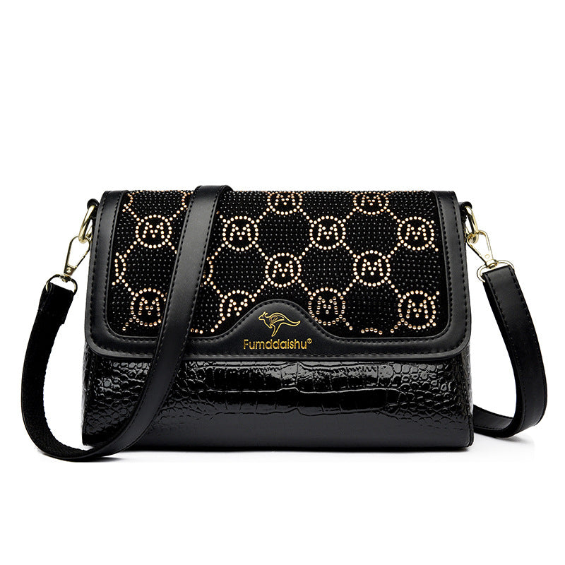 Cool Versatile Durable Women's Fashion Rhinestone Small Square Bags