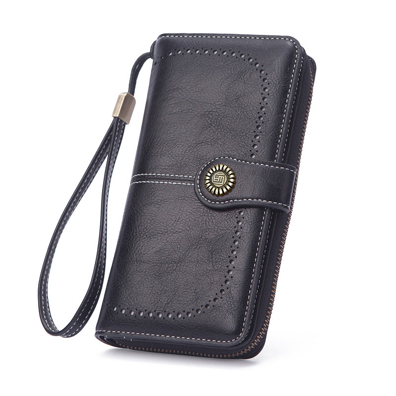 Women's Fashion Zipper Large Capacity Long Handbags