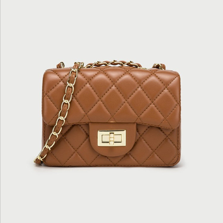 Women's Fashion Korean Style Trendy Rhombus Chain Crossbody Bags
