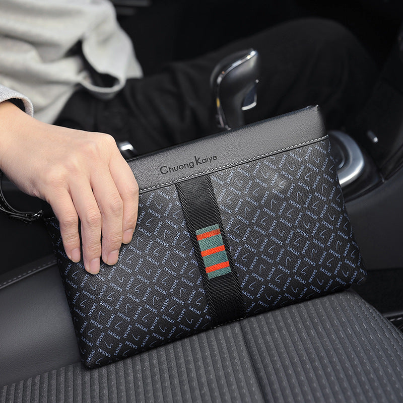 Men's Clutch Leather Fashion Business Envelope Bags