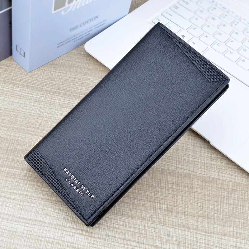 Men's Type Fashion Embossing Vertical Open Suit Large Men's Wallet