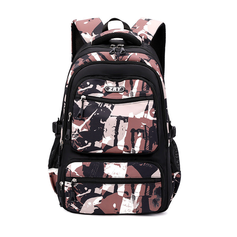 High Male Spine Protection Large Capacity Burden Middle School Students' Schoolbags