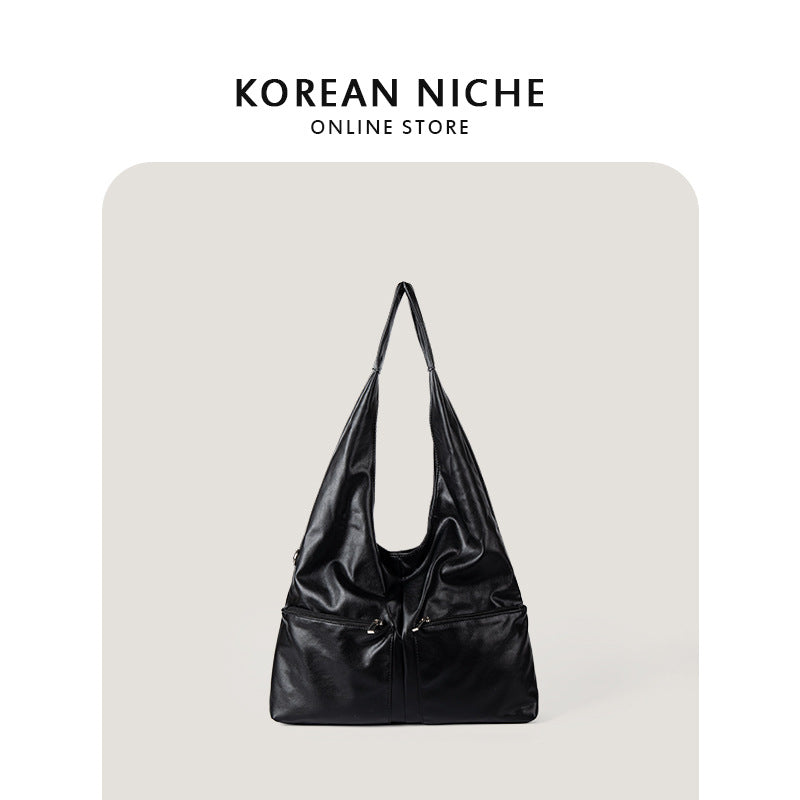Style High-grade Oil Wax Leather Large Tote Bags