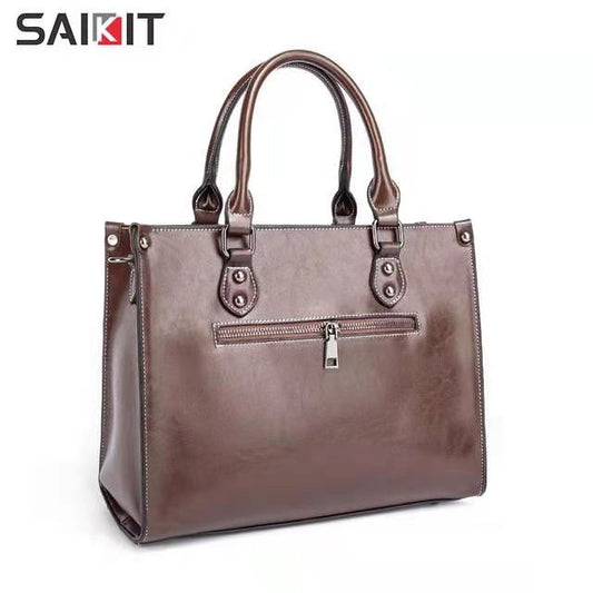 Women's Genuine Leather Fashion Trendy All Match Shoulder Bags