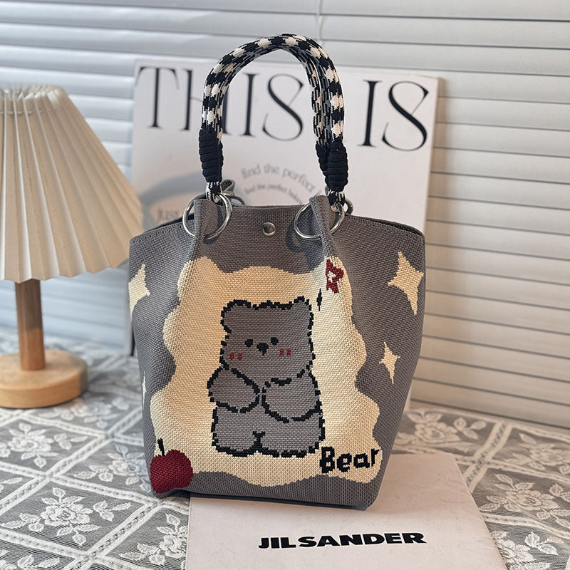 Festival Knitted Portable Out Large Capacity Women's Handbag