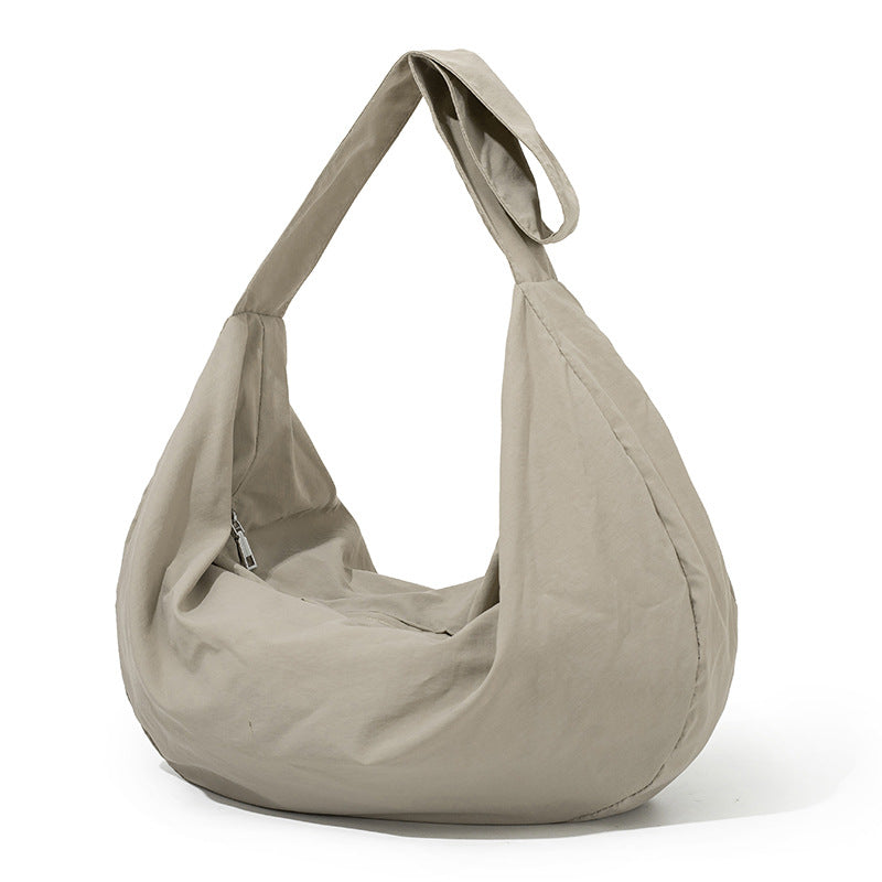 Unisex Large Capacity Macaron Color Dumpling Commuter Bags