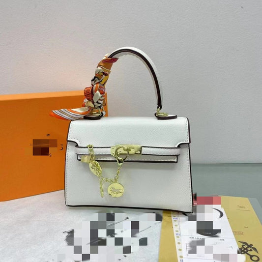 Comfortable Classic Kelly Platinum Palm Print Small Square Bags