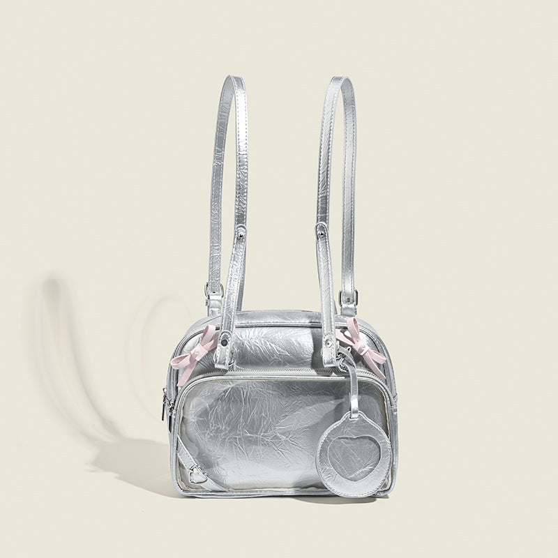 Two-dimensional Bowknot Cartoon Snack Cute Contrast Backpacks