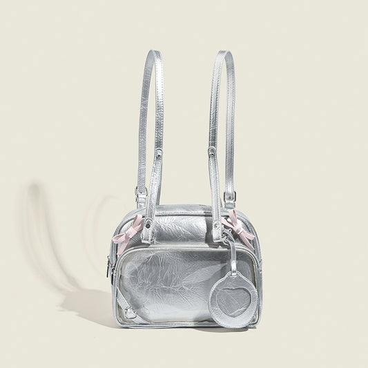 Two-dimensional Bowknot Cartoon Snack Cute Contrast Backpacks