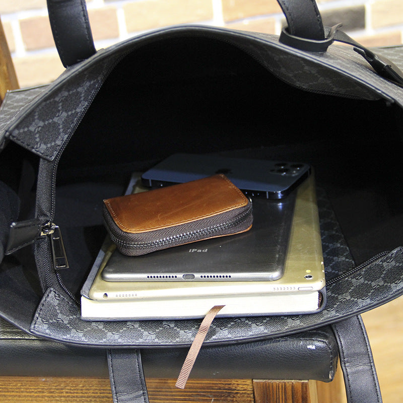 Men's Summer Plaid Daily Personalized File Men's Shoulder Bags