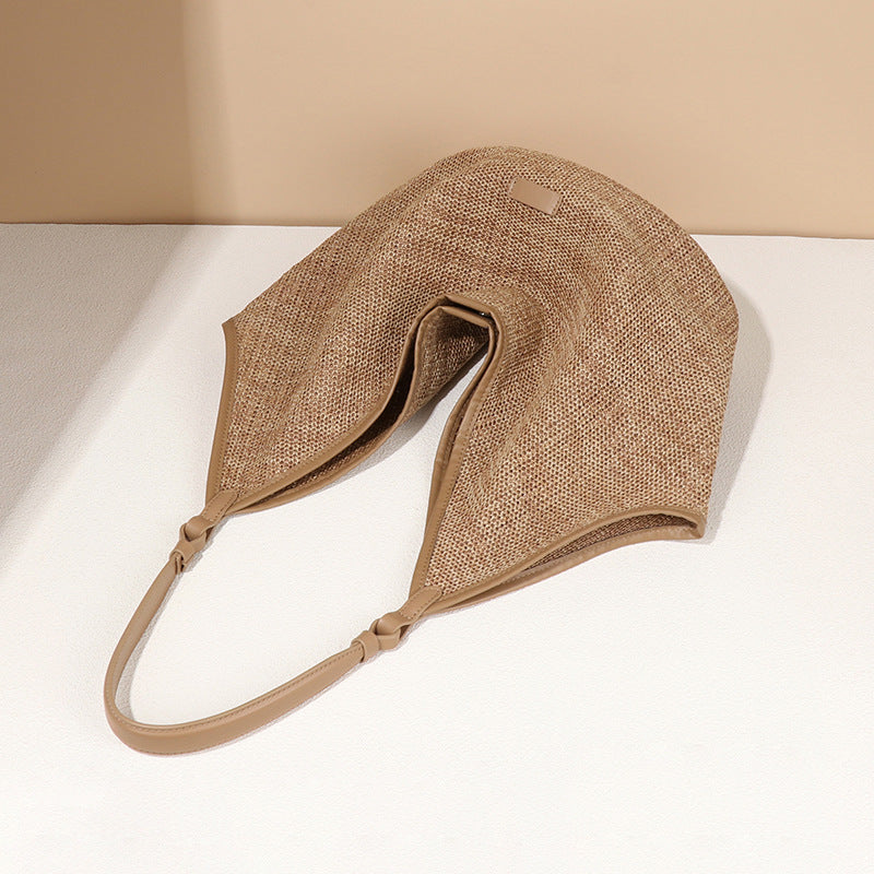 Women's Large Capacity Straw Summer Fashion Knitted Tote Bags