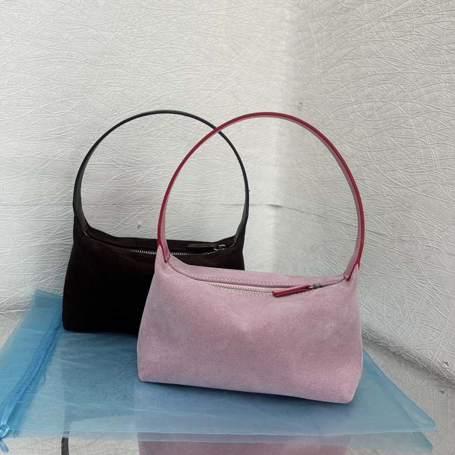 Korean Style Vintage Suede Simple Underarm Bags
