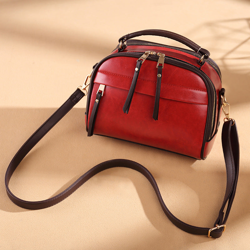 Women's Retro Style Oil Wax Leather More Than Women's Messenger Bag