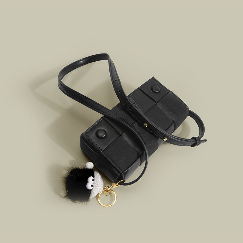 Creative Popular Retro Check Knitted Design Crossbody Bags