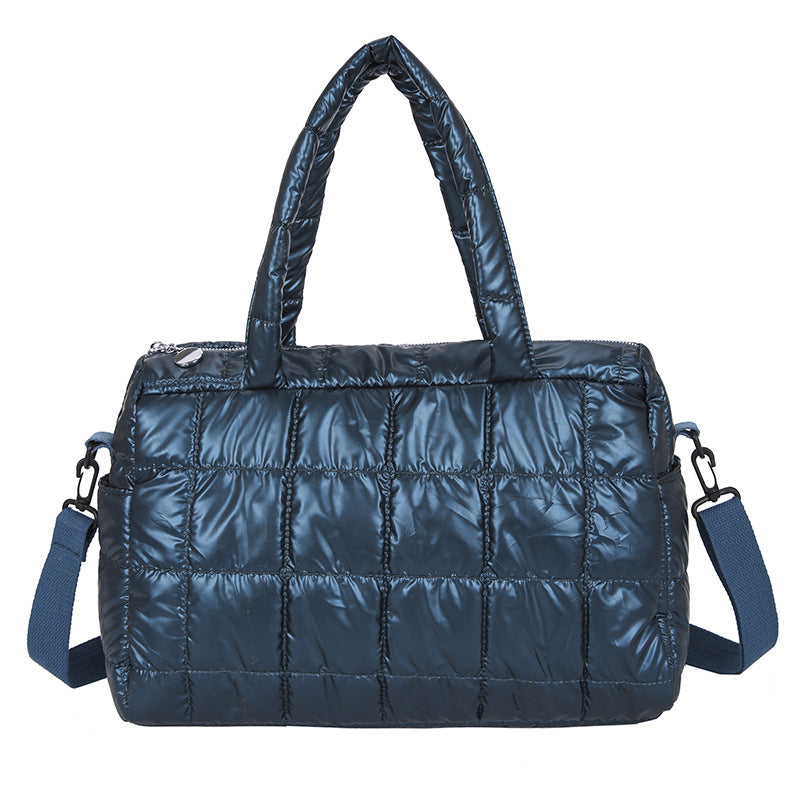 Korean Down Fashion Rhombus Winter Cotton Women's Shoulder Bag
