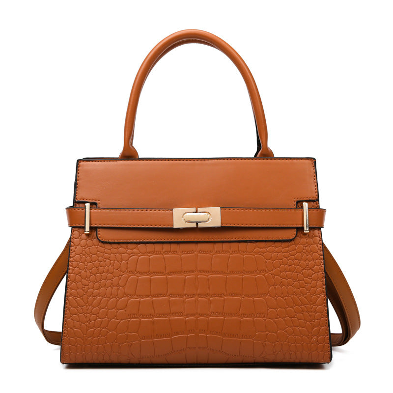 Trendy Fashion Crocodile Pattern Kelly Western Bags