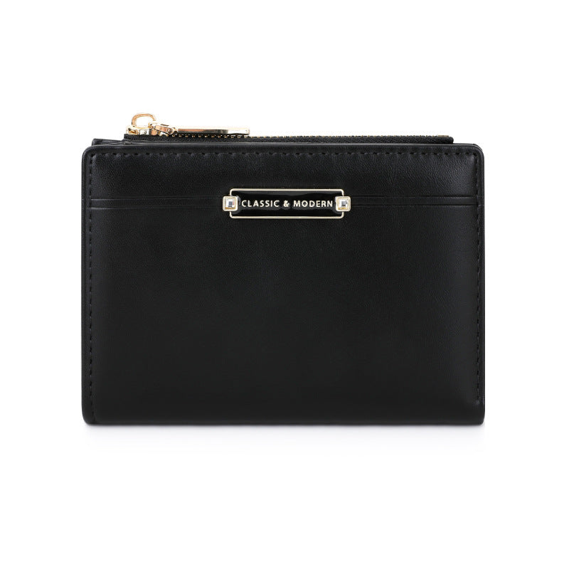Elegant Versatile Unique Rhinestone Metal Short Ladies Wallet