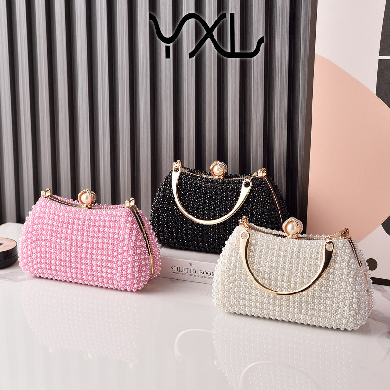 Elegant Pearl Dinner Cheongsam Dress Garment Evening Bags