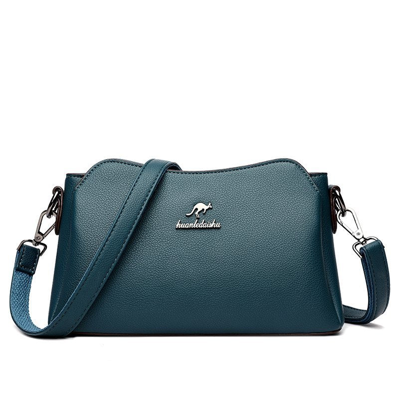 Wedding Celebration Red Soft Leather Large Crossbody Bags