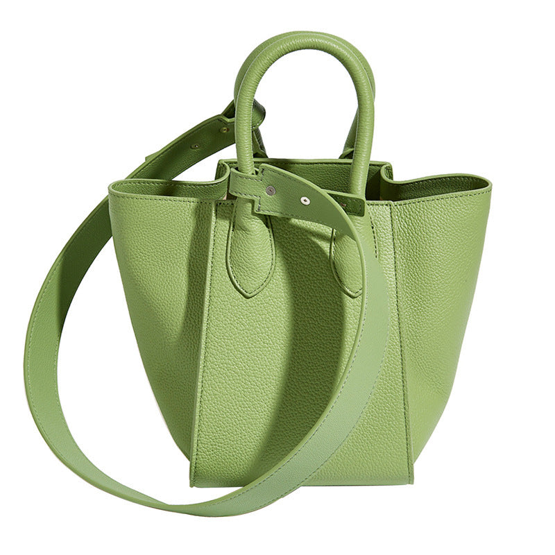 Women's Leather Minority Wings Style Portable Vegetable Bags