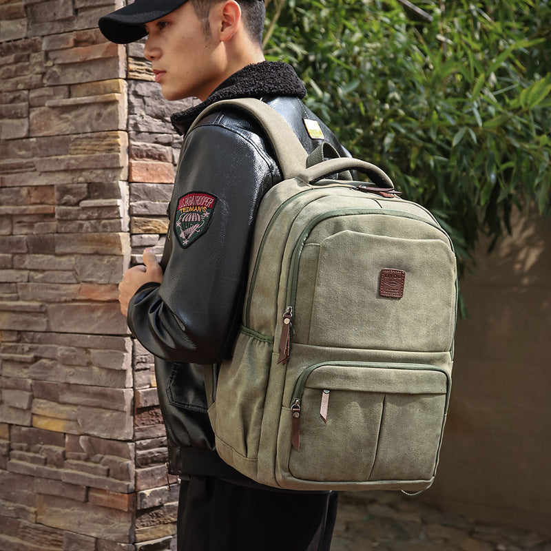 Men's Retro Large Capacity Leisure Trendy Canvas Backpacks