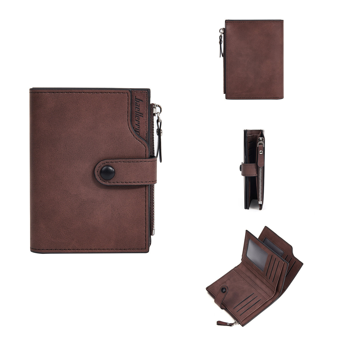 Beautiful Men's Short Business Zipper Simple Coin Purses