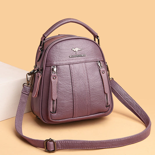 Women's Western Style Shell Korean Fashionable Sheepskin Backpacks