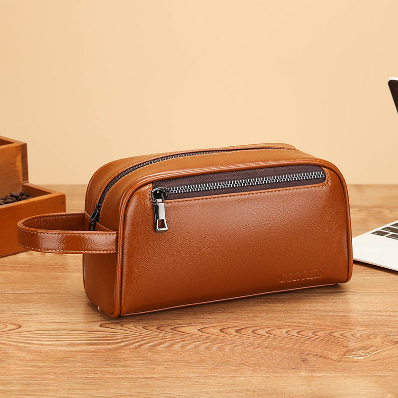 Men's Clutch Fashion Leather Large Capacity Trendy Men's Handbags