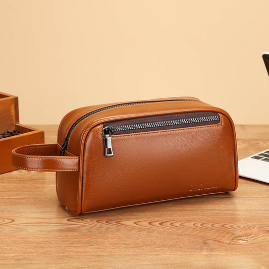 Men's Clutch Fashion Leather Large Capacity Trendy Men's Handbags