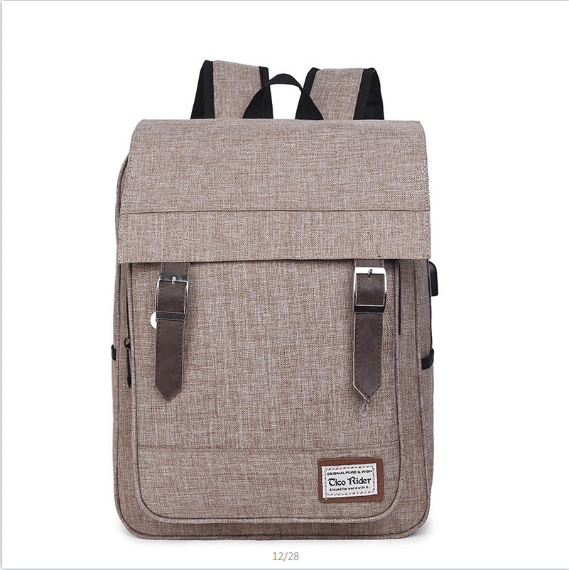 Men's Business Flip Portable Computer Oxford Cloth Backpacks