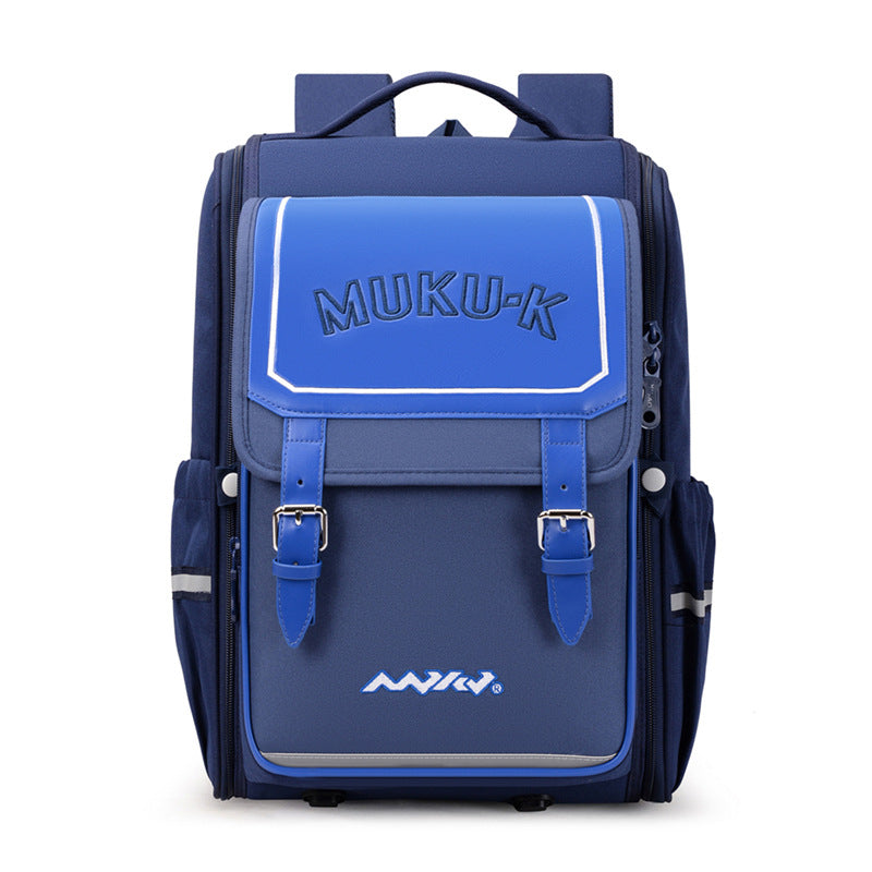 Children's Simple Style Contrast Color Boys Elementary School Students' Schoolbags