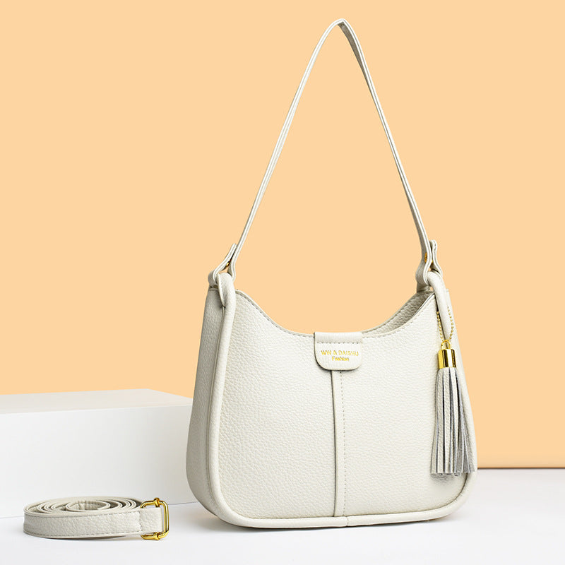 Women's Fashion Underarm Commute Texture Western Style Shoulder Bags