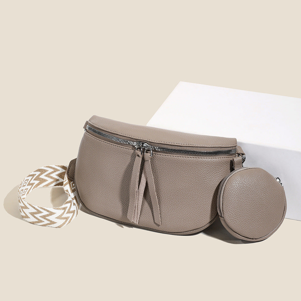 Women's Retro Soft Leather Fashion Strap Wide Straps Purses
