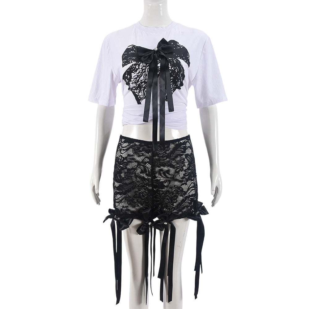 Women's Sexy Three-dimensional Butterfly Print Loose Lazy Suits