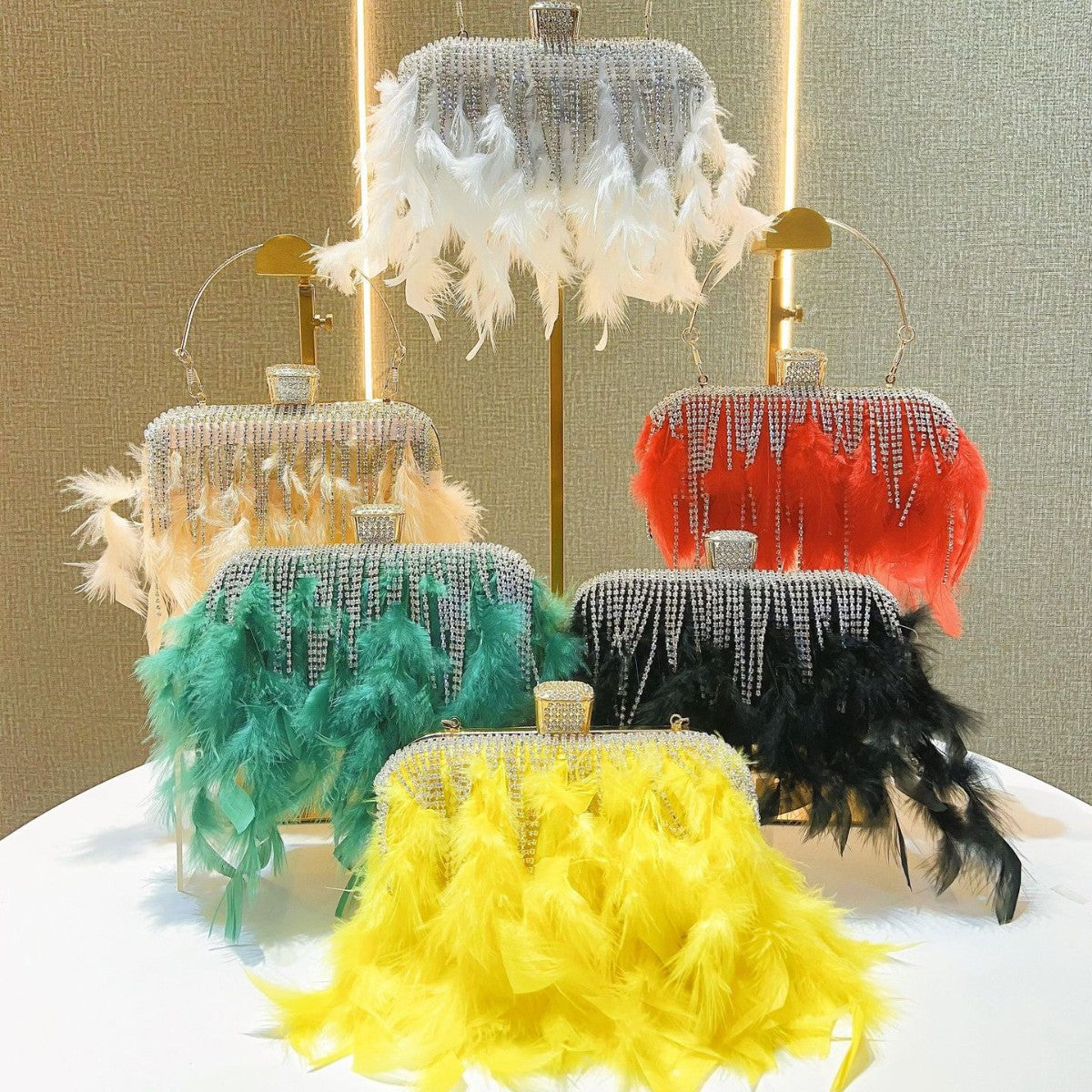 Style Clutch Diamond Tassel Wedding Banquet Handbags