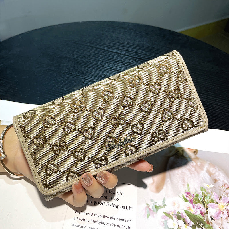 Flange Leather Female Long Genuine Two Ladies Wallets