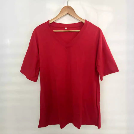 Women's Loose Half Sleeve Cotton Waist Blouses