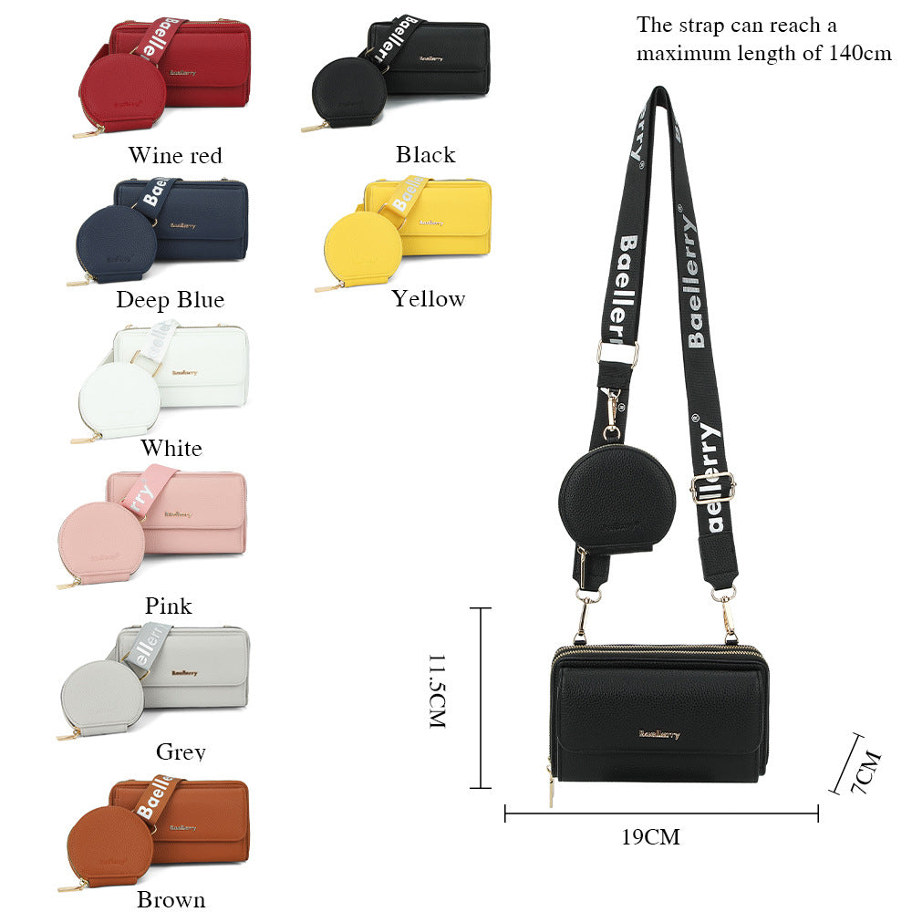 Women's Fashion Litchi Pattern Letter One Combination Bags