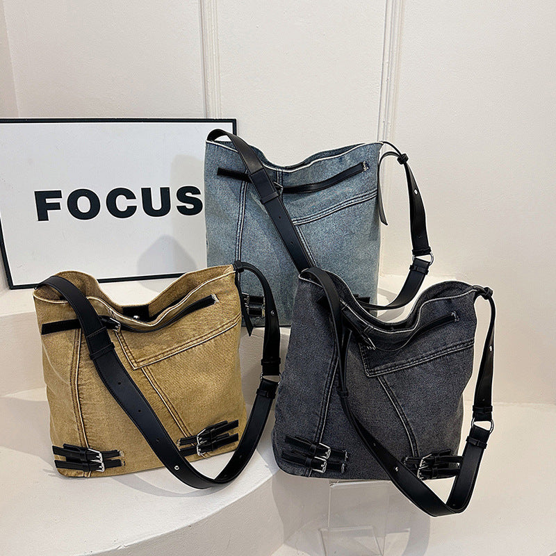 Women's Large Capacity Denim Spring Commuter Shoulder Bags