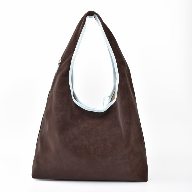 Women's Soft Surface Vertical Model In Shape Women's Shoulder Bag