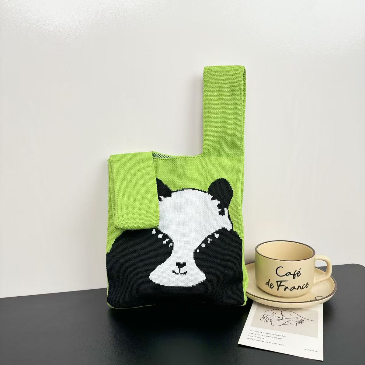 Women's Cute Panda Knitted Gift Niche High-grade Women's Handbag
