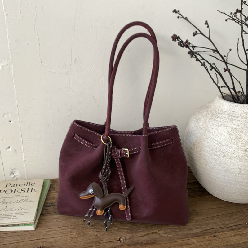 Retro Portable Underarm Winter Fashion Commute Large Women's Shoulder Bag