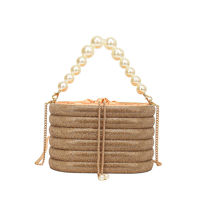 Design Full Diamond Shiny Inflexible Fairy Shoulder Bags