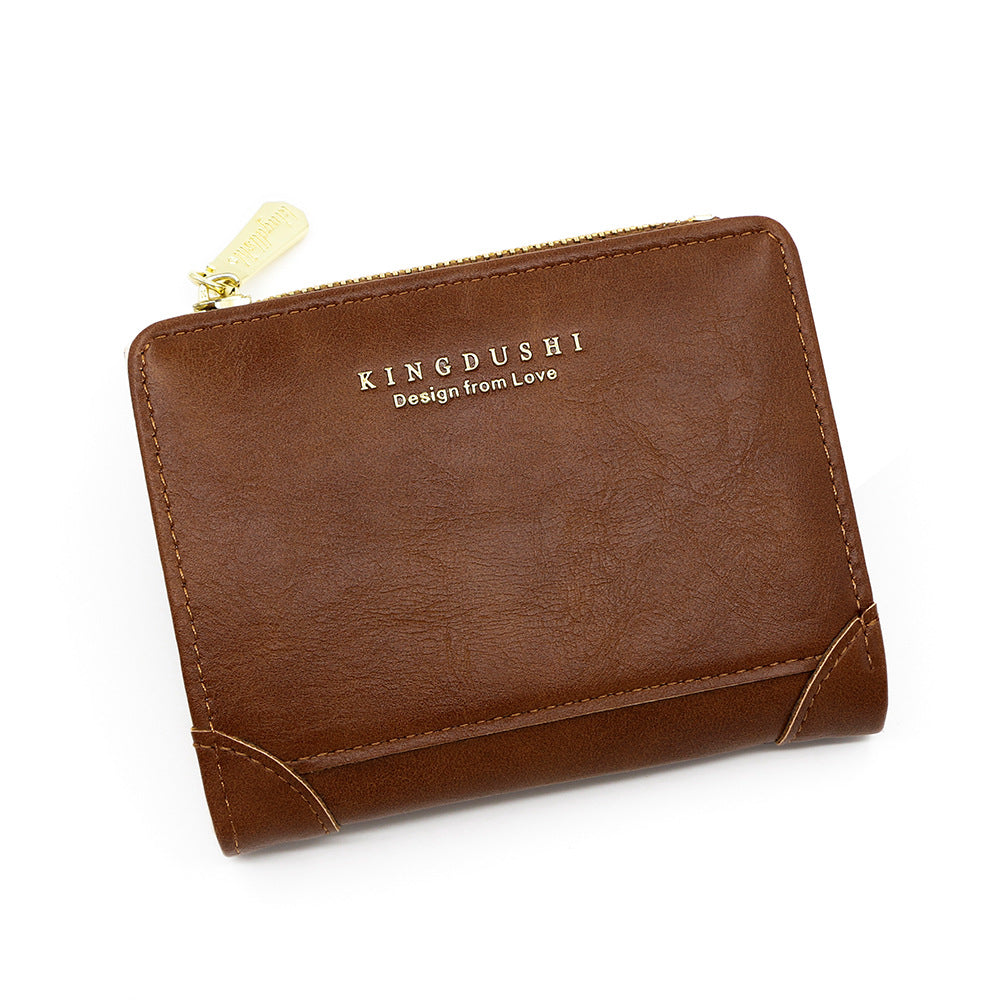 Women's Retro Oily Leather Multiple Slots Fashion Purses