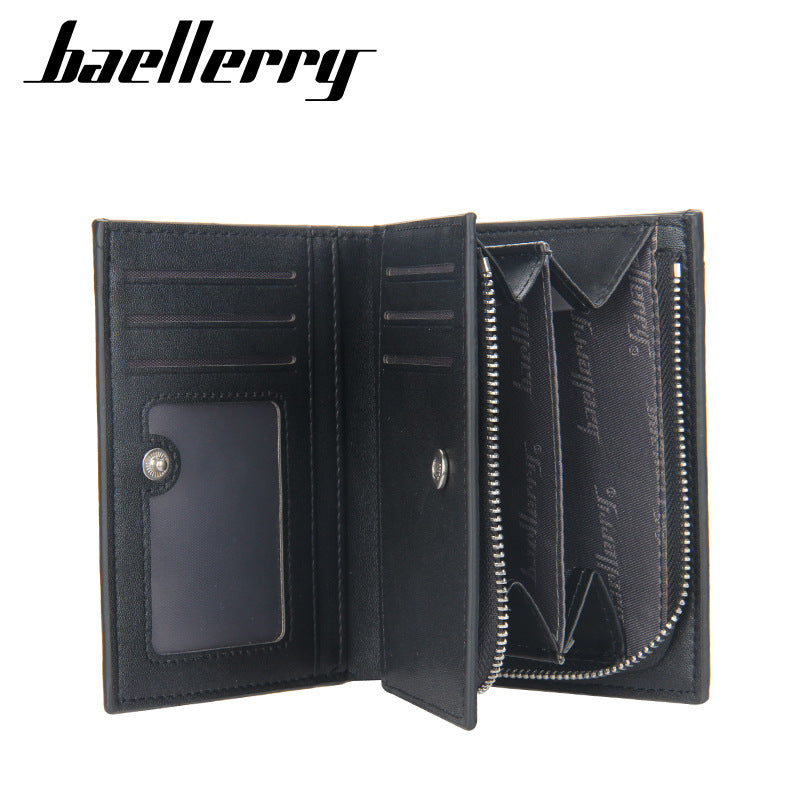 Trendy Men's Zipper Hasp Retro Vertical Purses